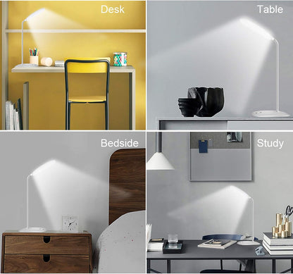 DEEPLITE Slim Gooseneck Desk Light – Compact Folding Lamp for Clutter-Free Workspaces, 3-Level Dimmable Soft LED