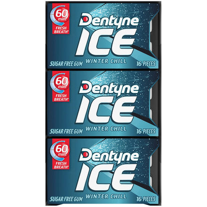 Dentyne Ice Winter Chill Sugar-Free Chewing Gum – 144-Piece Office Supply for Shared Breakrooms and Cubicle Stashes