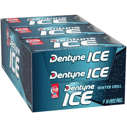 Dentyne Ice Winter Chill Sugar-Free Chewing Gum – 144-Piece Office Supply for Shared Breakrooms and Cubicle Stashes