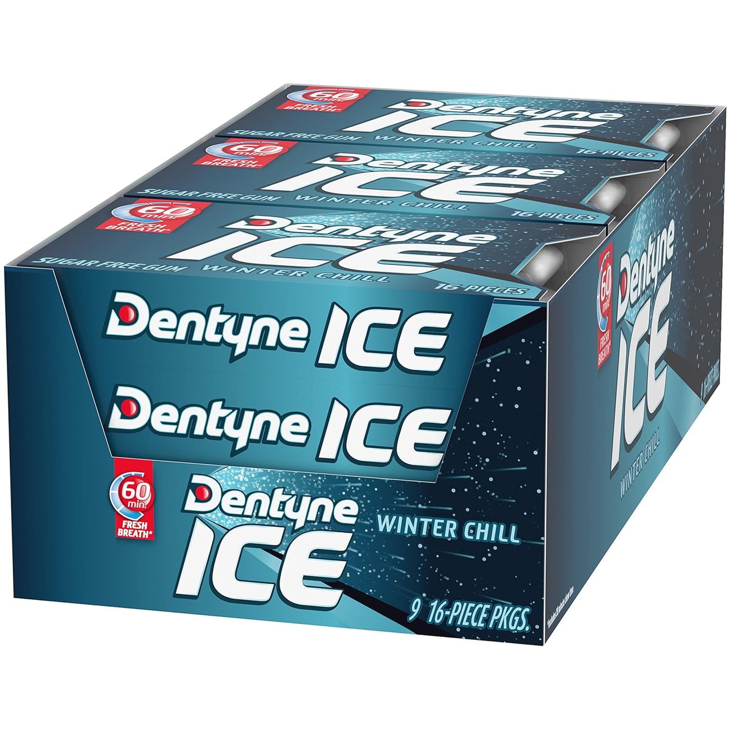 Dentyne Ice Winter Chill Sugar-Free Chewing Gum – 144-Piece Office Supply for Shared Breakrooms and Cubicle Stashes