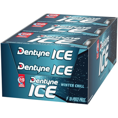 Dentyne Ice Winter Chill Sugar-Free Chewing Gum – 144-Piece Office Supply for Shared Breakrooms and Cubicle Stashes