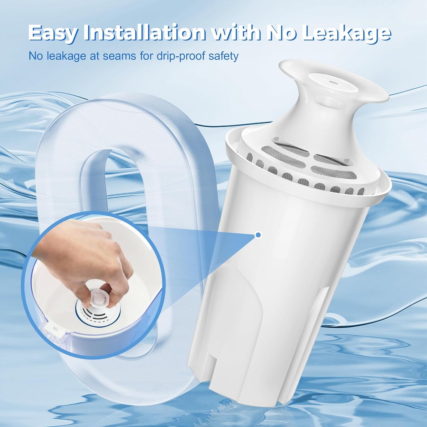 DESENRUIS Water Filter Compatible with Brita Pitchers – Budget-Friendly Gift for College Dorm Move-In