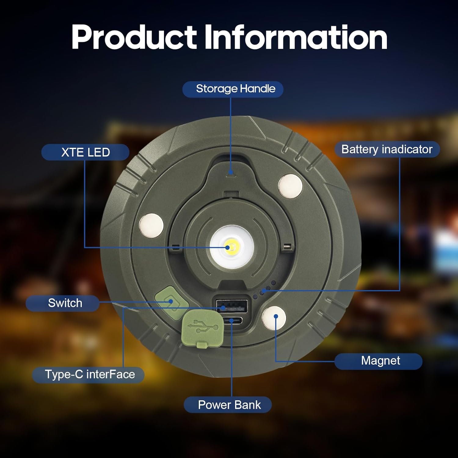 DGE Waterproof Camping Lights – 2-in-1 RGB and Warm White LED String Lights 32.8ft, Rechargeable Battery, 5-8 Hour Runtime