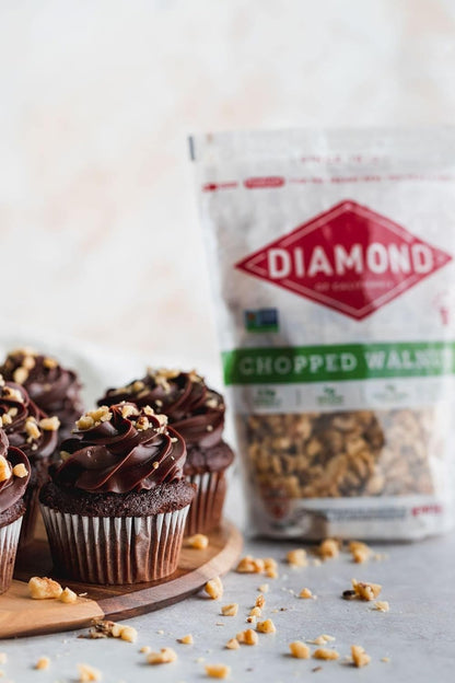 Diamond of California Chopped Walnuts – No-Salt, No-Sugar Nut Pieces for School Snack Packs