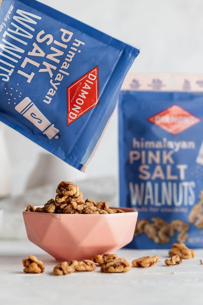 Diamond of California Himalayan Pink Salt Walnuts – Low-Carb Mindful Snack for Bedtime and Wind-Down Rituals