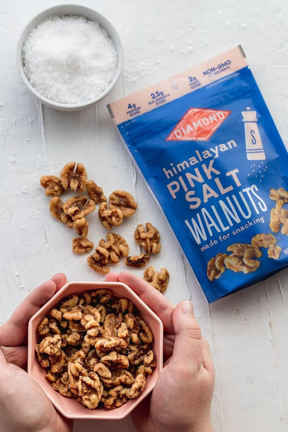 Diamond of California Himalayan Pink Salt Walnuts – Low-Carb Mindful Snack for Bedtime and Wind-Down Rituals
