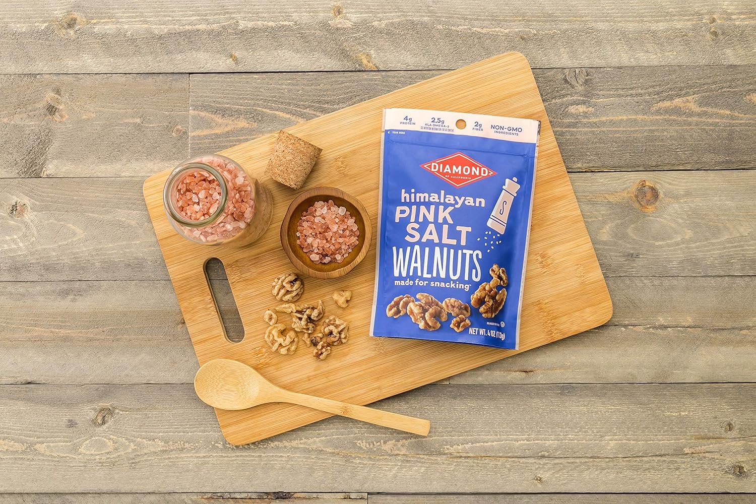 Diamond of California Himalayan Pink Salt Walnuts – Low-Carb Mindful Snack for Bedtime and Wind-Down Rituals