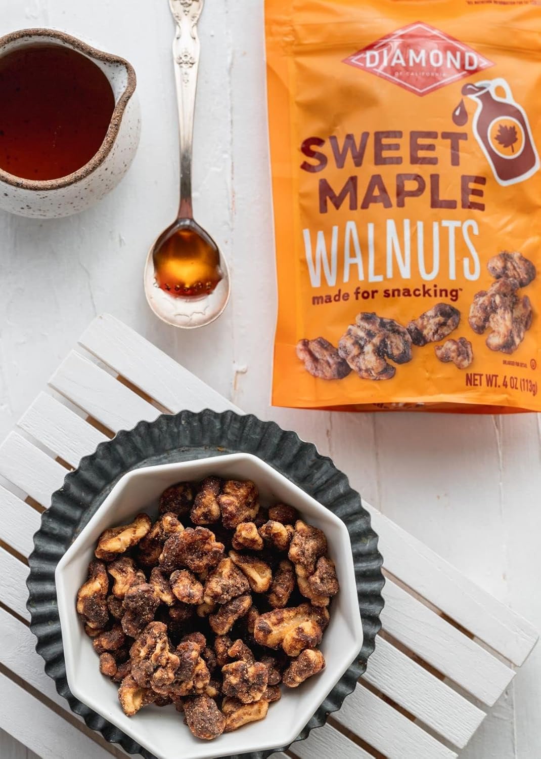 Diamond of California Sweet Maple Walnuts 4 oz – Wholesome Gym Bag Snack with Omega-3 ALA