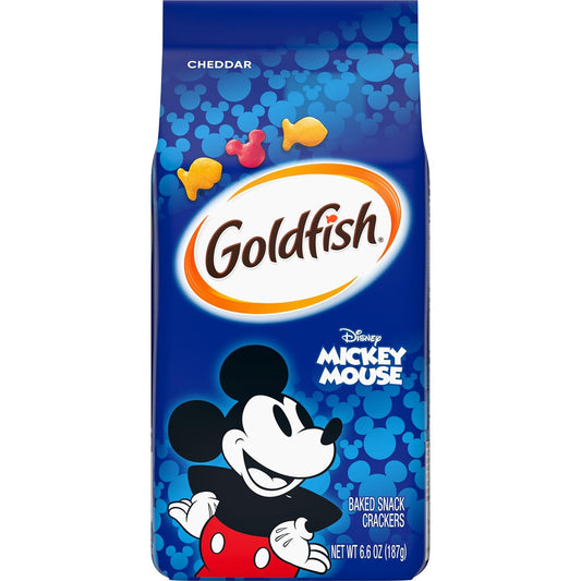 disney mickey mouse themed red cracker shapes blended with classic goldfish shapes