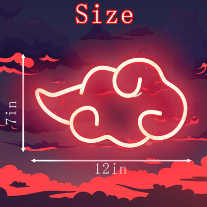 Dleouly Anime Neon Light – Memorable Christmas Gift for Sons and Boyfriends, Cloud Wall Art for Game Room Setup