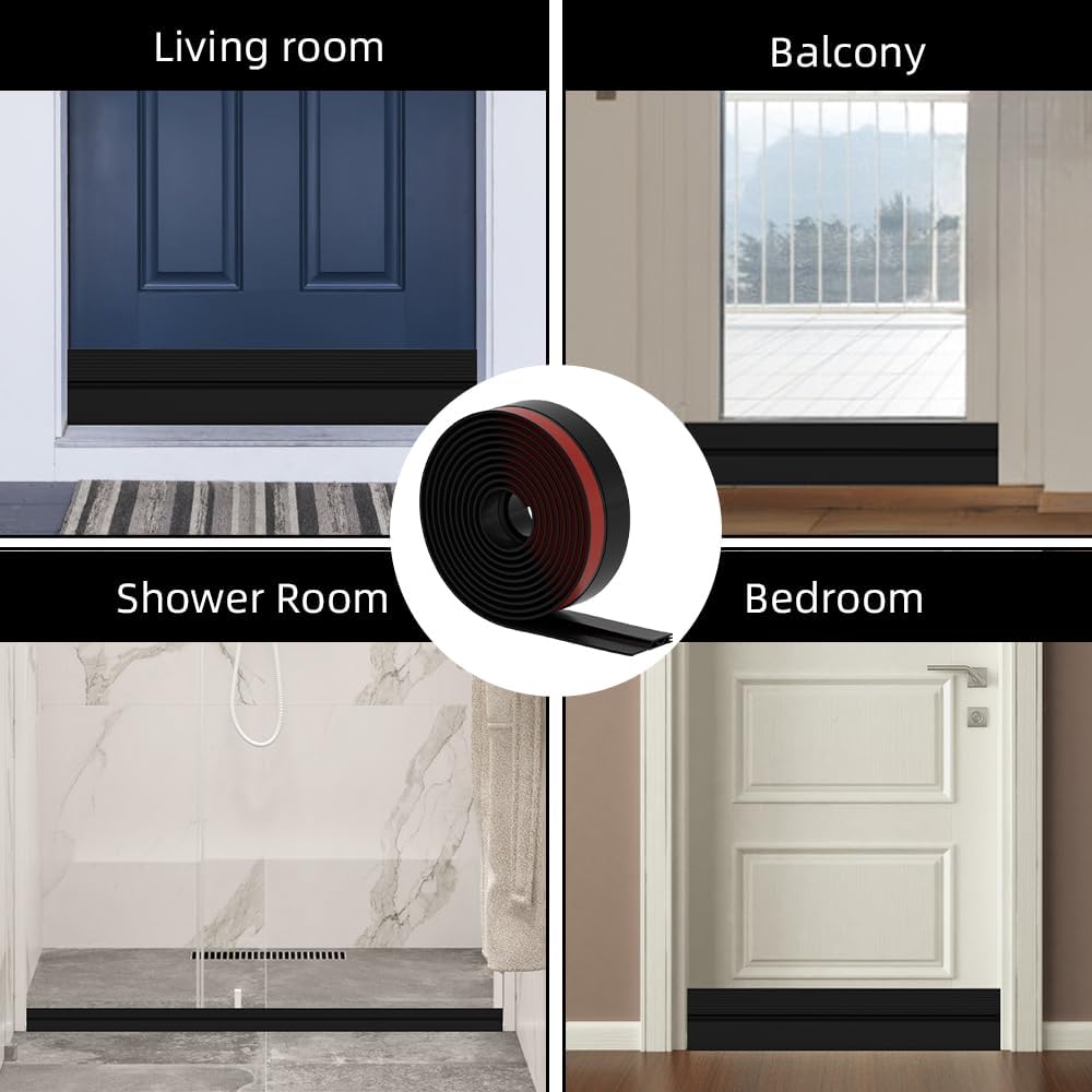 Door Draft Stopper – Cut-to-Fit Weather Stripping in Neutral White for a Less-Is-More Home