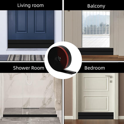 Door Draft Stopper – Cut-to-Fit Weather Stripping in Neutral White for a Less-Is-More Home