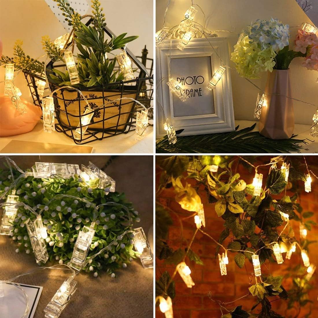 Dopheuor LED Memory Lights – Kids Room and Playroom Photo Display Without Flame or Heat