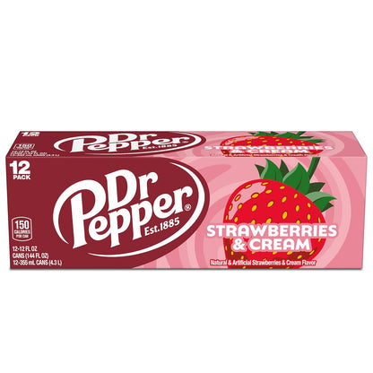 Dr Pepper Cream Soda Zero Sugar Cans – Calorie-Conscious Dessert Drink for Evening Wind-Down and Craving Control