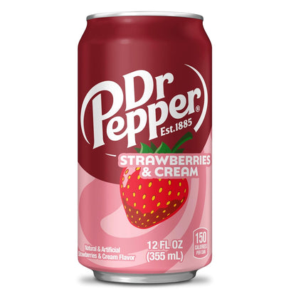 Dr Pepper Cream Soda Zero Sugar Cans – Calorie-Conscious Dessert Drink for Evening Wind-Down and Craving Control