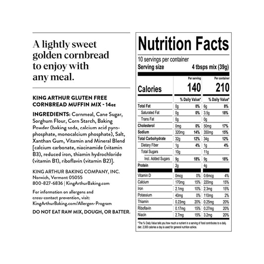 dual-purpose mix for cornbread or muffins from a single 14 oz package
