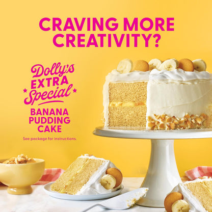 Duncan Hines Dolly Parton's Favorite Banana Flavored Cake Mix, 15.25 oz. – Family Friendly Banana Cake for Weeknight Birthday Celebrations