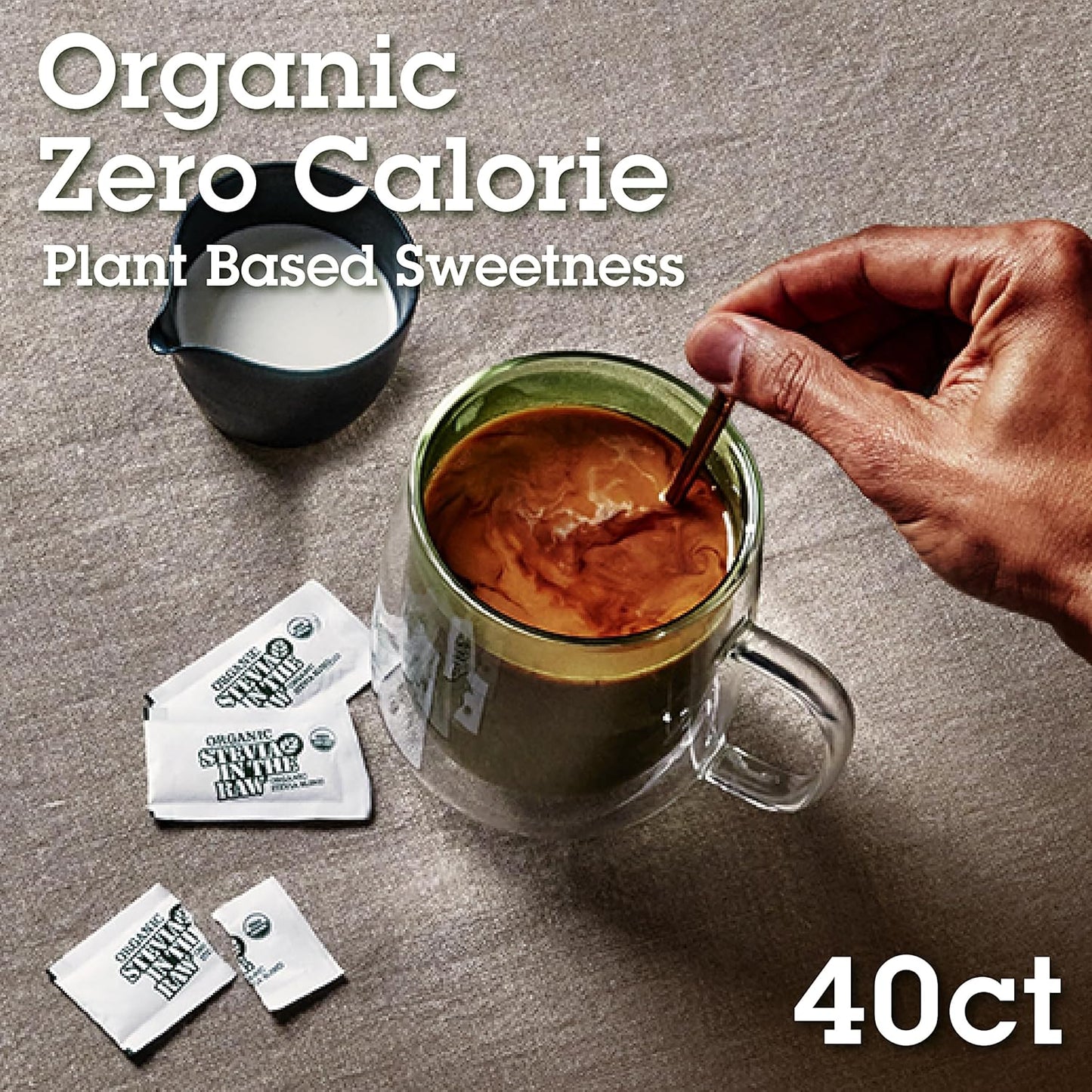 each packet delivers sweetness equivalent to 2 teaspoons of sugar