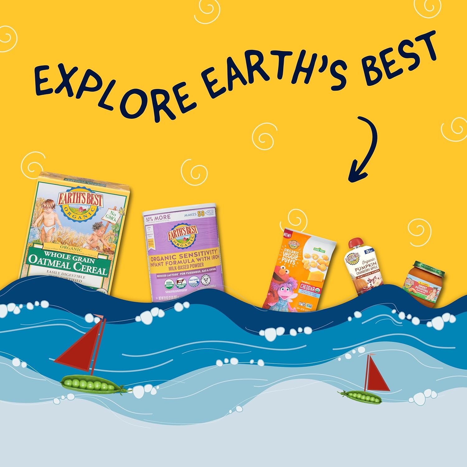 Earth's Best Organic Kids Snack Bars – Picky Toddler Friendly Strawberry Bars Packed in Sesame Street Themed Box for Snack Corner at Home