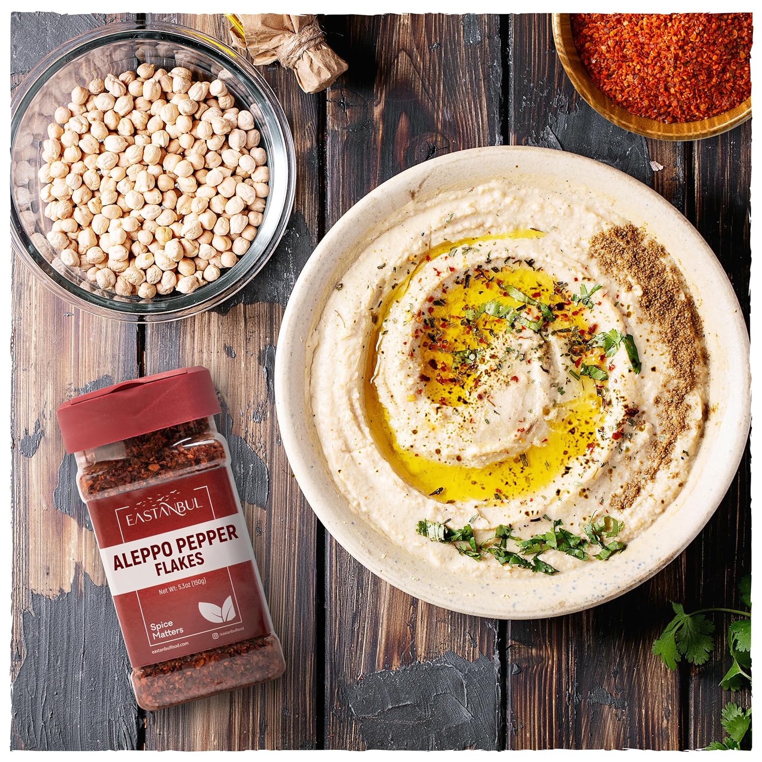 Eastanbul Aleppo Pepper 5.3oz – Romantic Valentine's Day Gift for Foodies, Imported Turkish Chili Flakes