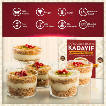 Eastanbul Hand-Prepared Kadayif Shreds – Sophisticated Topping for High-End Pistachio Desserts and Plated Creations