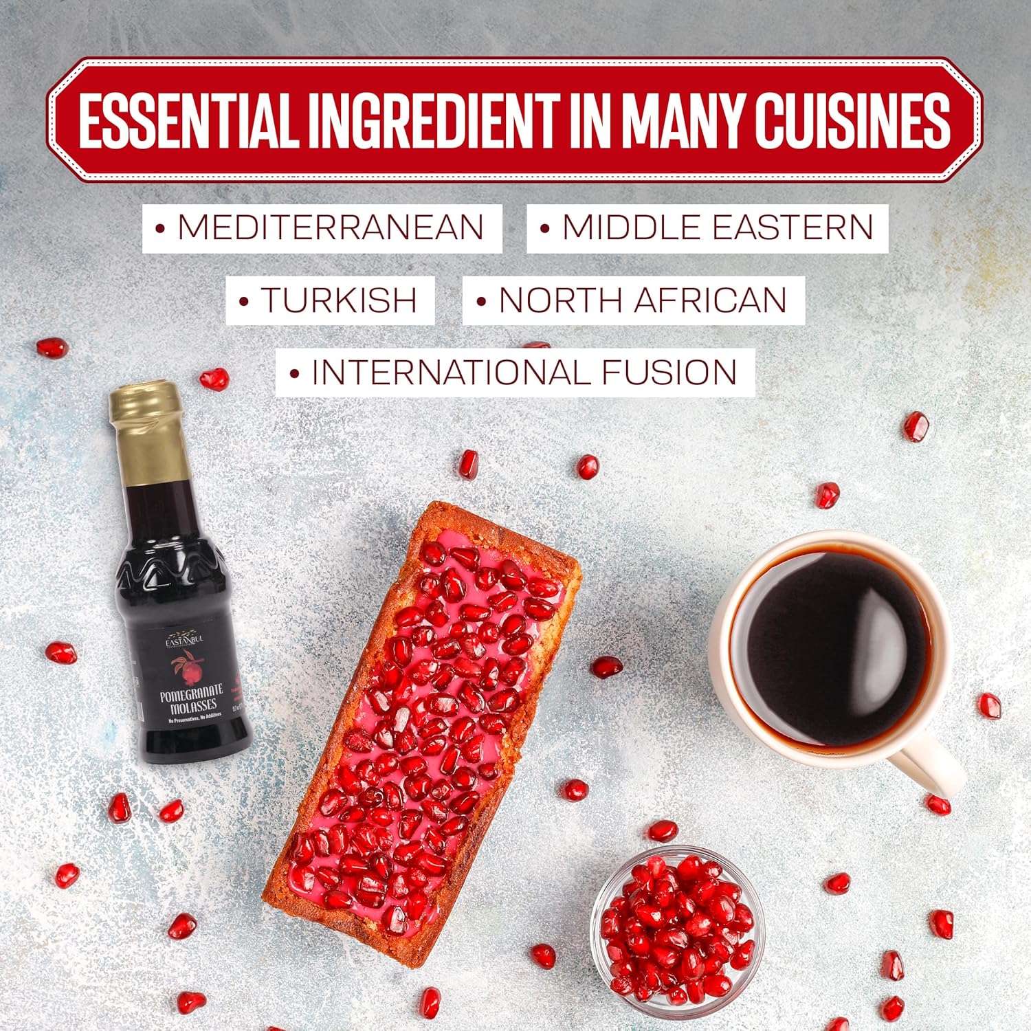 Eastanbul Pomegranate Molasses – Guilt-Free Sweet-Tangy Drizzle for Health-Conscious Grain Bowls and Dinners