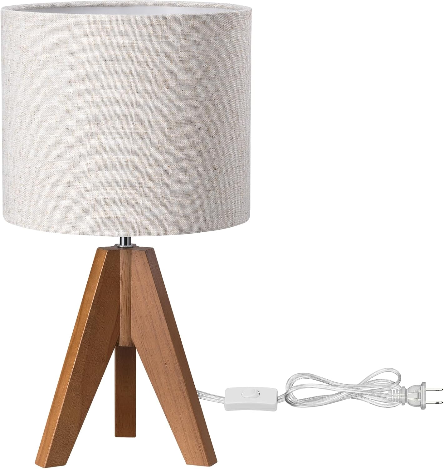 EDISHINE Stable Wooden Tripod Lamp – Tip-Over Resistant Reading Lamp for Children and Cats