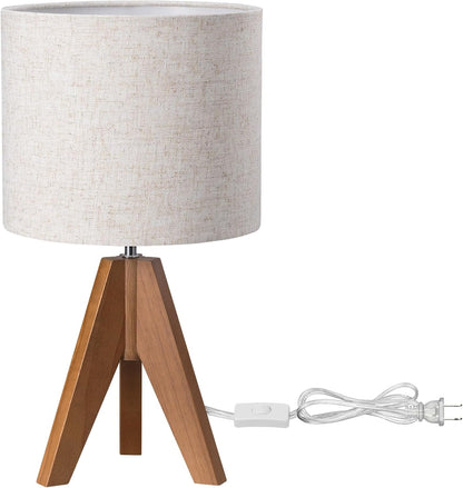EDISHINE Stable Wooden Tripod Lamp – Tip-Over Resistant Reading Lamp for Children and Cats