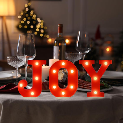 EDYCON Battery Operated Letter Lights – Affordable Reusable Christmas Gift for Coworkers and Neighbors