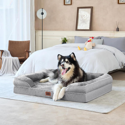 EHEYCIGA Non-Slip Orthopedic Pet Sofa – Stable Memory Foam Bed for Hardwood, Tile and Car Seats, XL