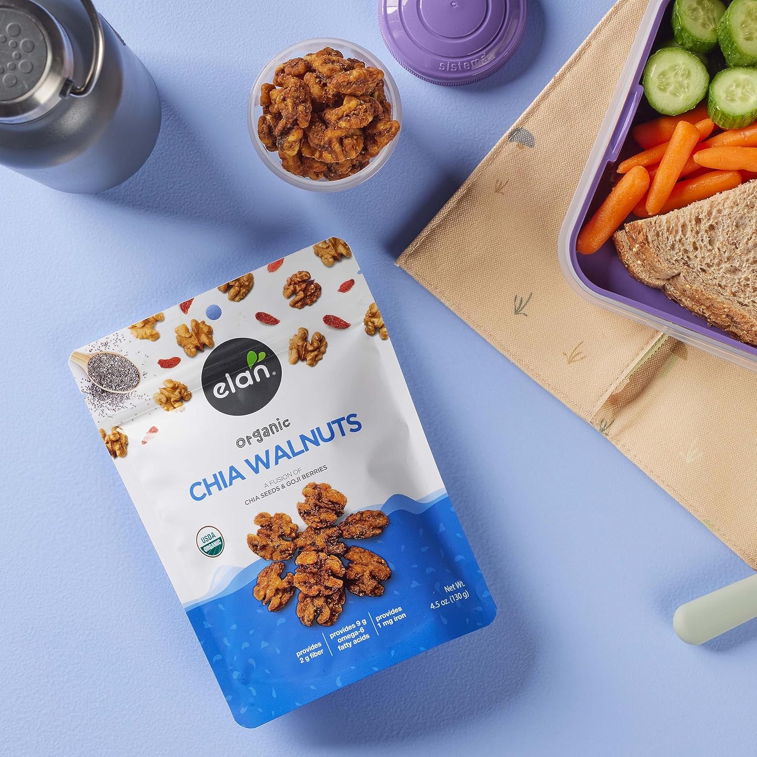 Elan Organic Chia Walnuts – Thoughtful Vegan Gift Basket Addition for Housewarmings and Valentines