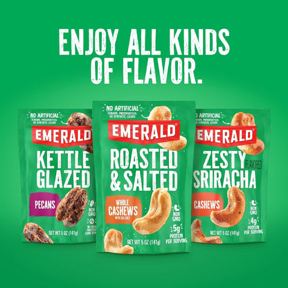 Emerald Nuts Single-Serve Variety – Travel Snack for Car Trips and Weekend Getaways
