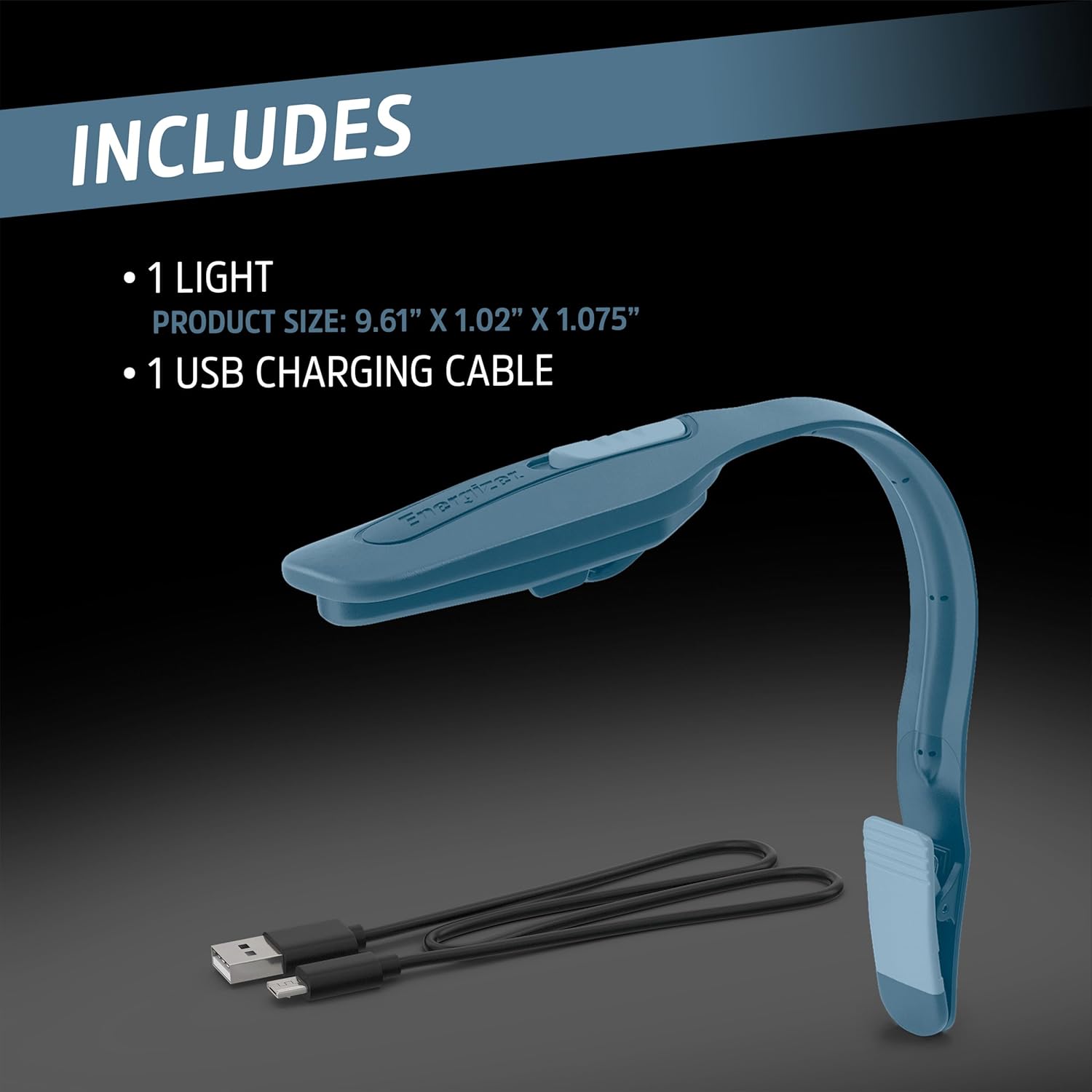 Energizer Flex-R Rechargeable Book Light – Road Trip Essential for RVs and Hotel Stays, Compact Travel Lamp