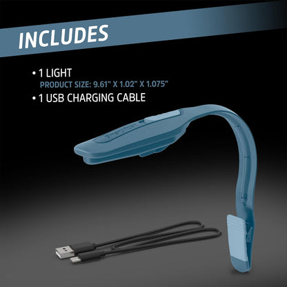 Energizer Flex-R Rechargeable Book Light – Road Trip Essential for RVs and Hotel Stays, Compact Travel Lamp