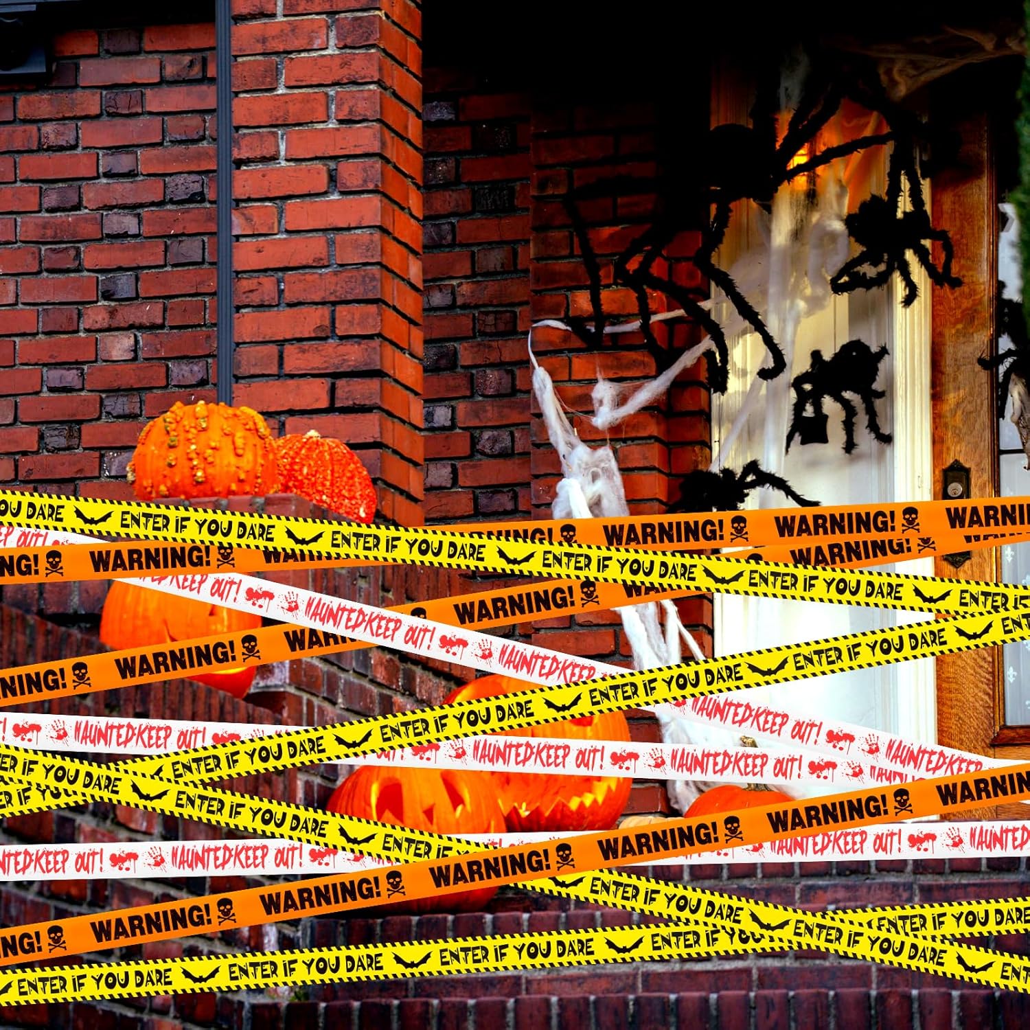 Enter If You Dare Tape Set – Atmospheric Bedroom and Hallway Halloween Decor for Trick-or-Treat Night