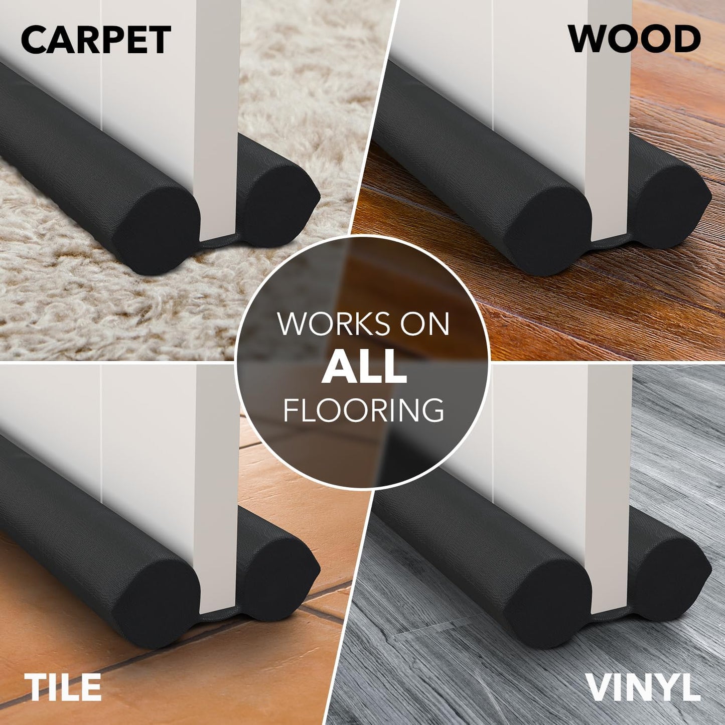 Everlasting Comfort 2-Sided Door Seal – Nursery and Playroom Draft Blocker, Drill-Free and Adhesive-Free Install