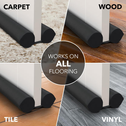 Everlasting Comfort 2-Sided Door Seal – Nursery and Playroom Draft Blocker, Drill-Free and Adhesive-Free Install