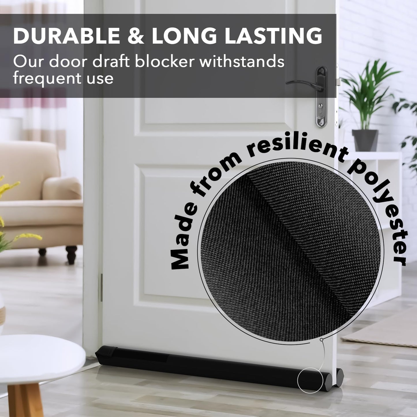 Everlasting Comfort 2-Sided Door Seal – Nursery and Playroom Draft Blocker, Drill-Free and Adhesive-Free Install
