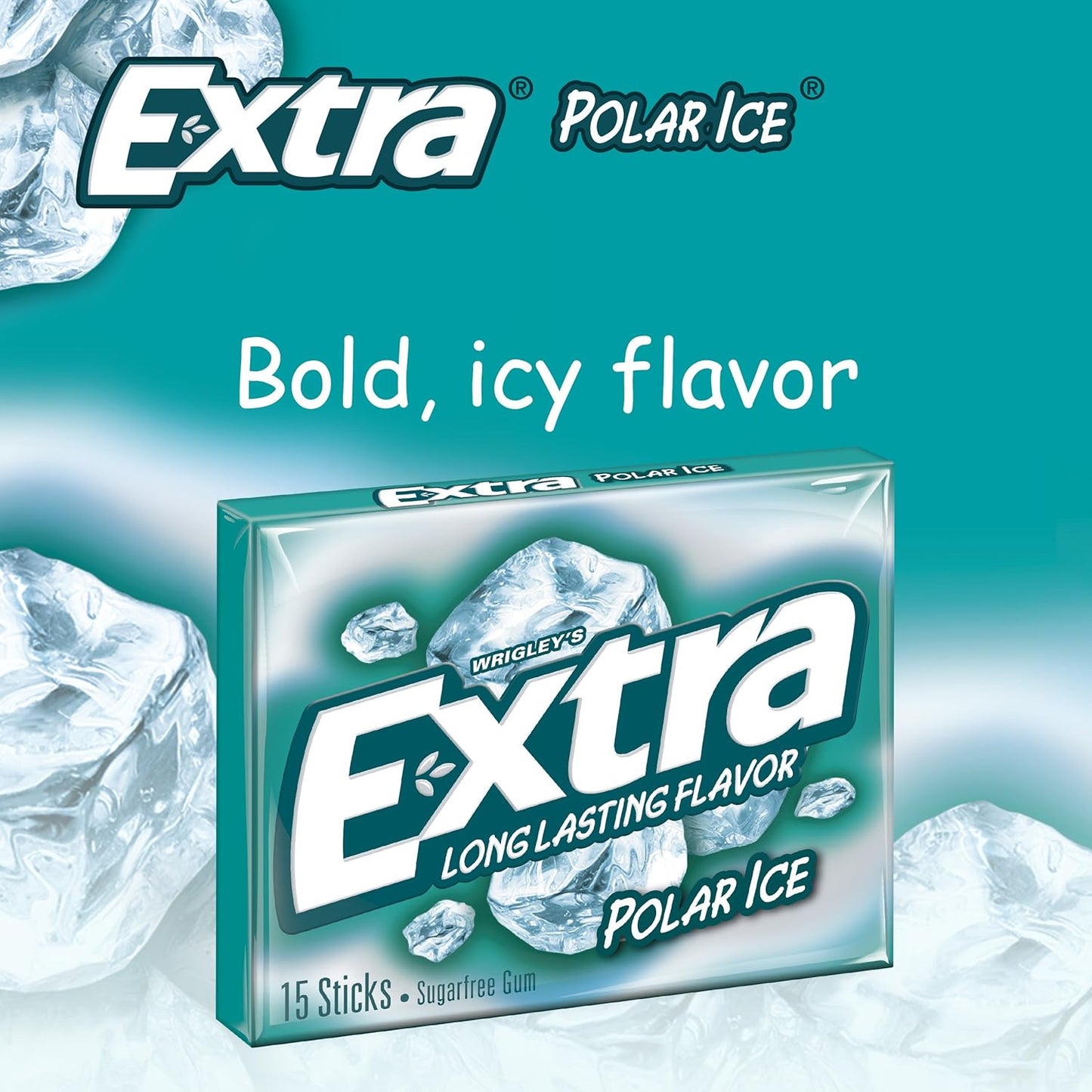 Extra Polar Ice Sugarfree Gum – Sugar-Free Breath Care for Health-Focused Lifestyles, 45 ct