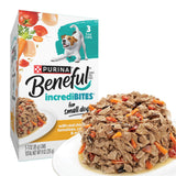 Beneful IncrediBites Small Breed Wet Dog Food – Rotating Beef, Chicken, Salmon Recipes for a Calmer Feeding Routine, 30 Pack, 3 oz Cans