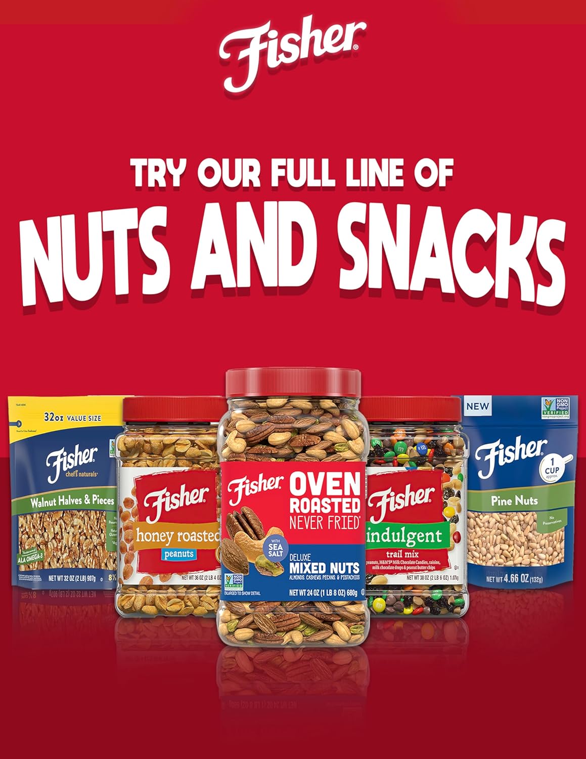 Fisher Praline Pecans, Resealable 5.5 oz Pouch — Better-for-You Indulgent Snack for Trail Mix, Salads and Mindful Eating