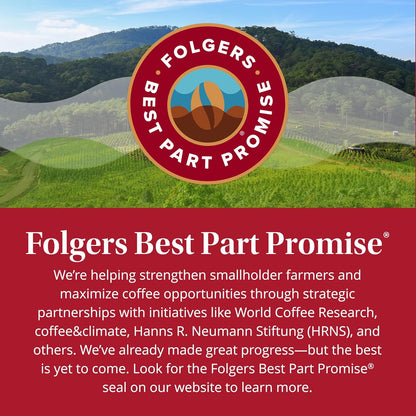 Folgers Classic Roast Instant Coffee – Single-Serve Office Jar for Distraction-Free Desk Brewing