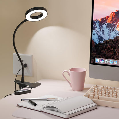 Foneso Clip-On Vanity Light for Makeup and Grooming – 48 LED Ring Design Reveals True Skin Tones, Dimmable for Day and Night Rituals