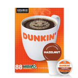 Dunkin' Hazelnut Coffee K-Cup Pods – Guest Ready Hosting Coffee Supply, 88 Count Household Box