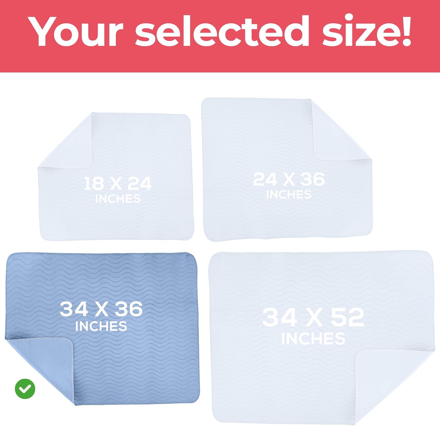 four size options: 18x24, 24x36, 34x36, and 34x52 inches