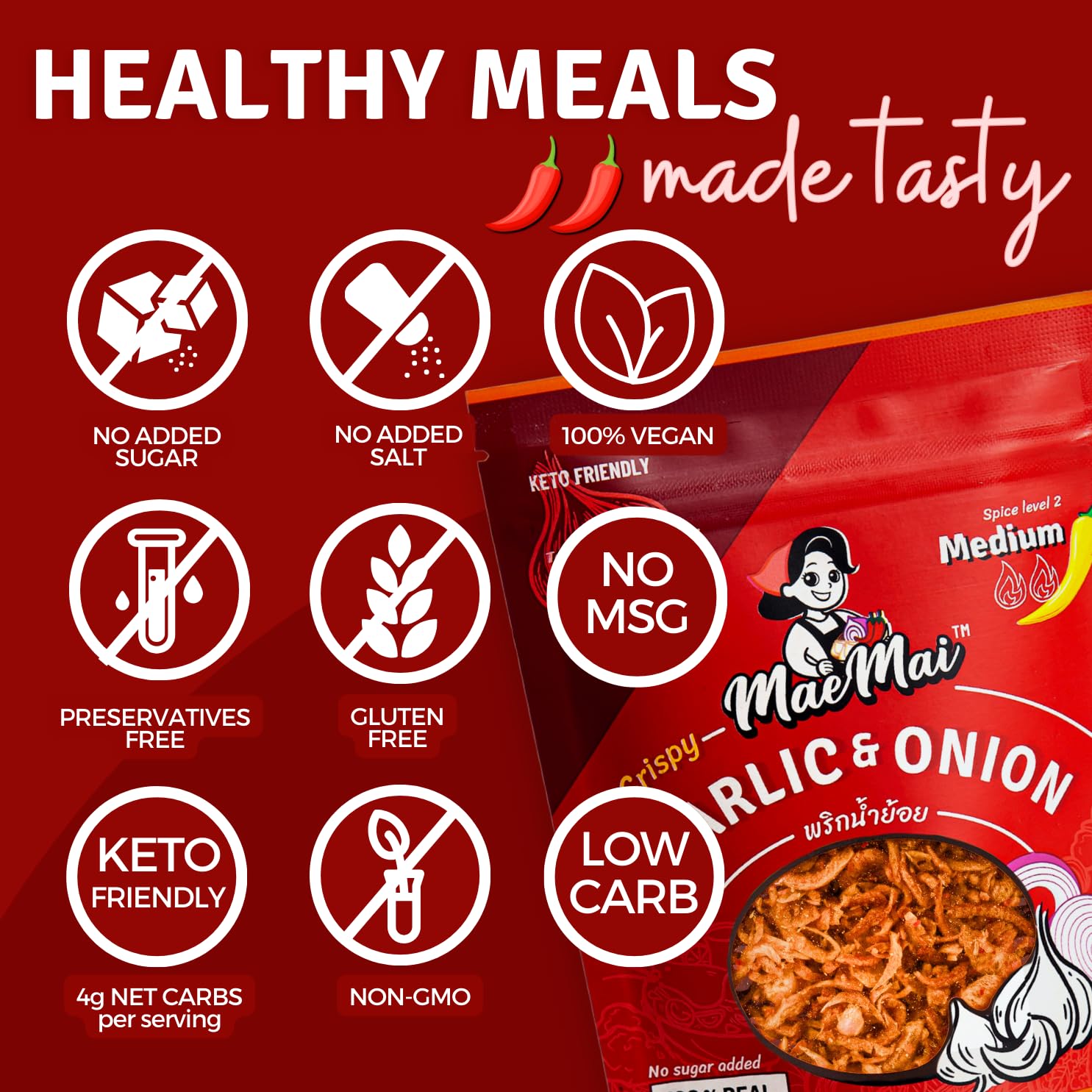free from msg, preservatives, artificial fillers, added salt, and added sugar