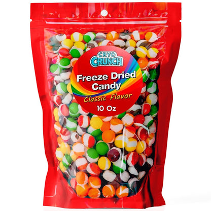 freeze-drying process at -40°f with pressure drop and air blast to lock in flavor and crunch