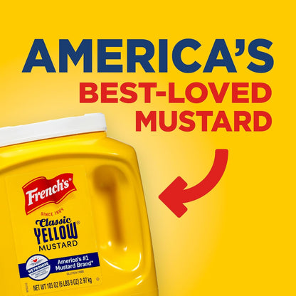 French's Classic Yellow Mustard, 105 oz – Commercial Kitchen Mustard for Streamlining Sandwich, Dressing, and Marinade Prep