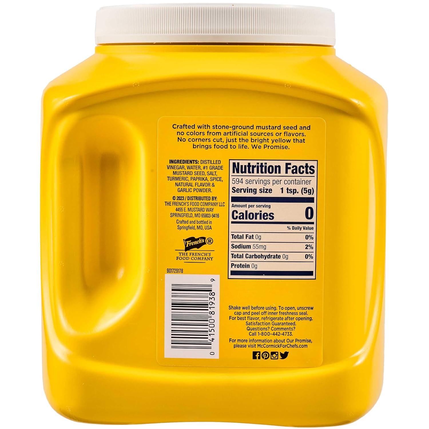 French's Classic Yellow Mustard, 105 oz – Commercial Kitchen Mustard for Streamlining Sandwich, Dressing, and Marinade Prep