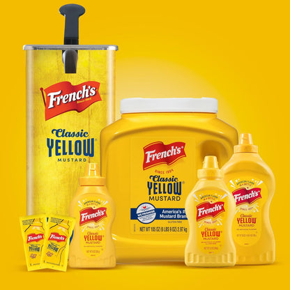 French's Classic Yellow Mustard, 105 oz – Commercial Kitchen Mustard for Streamlining Sandwich, Dressing, and Marinade Prep